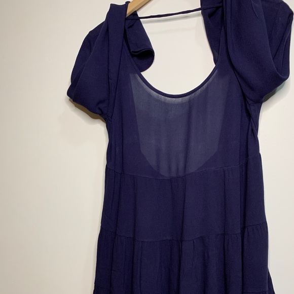 Cherish Peasant Top Navy Blue Large Long Sleeve - Picture 10 of 12